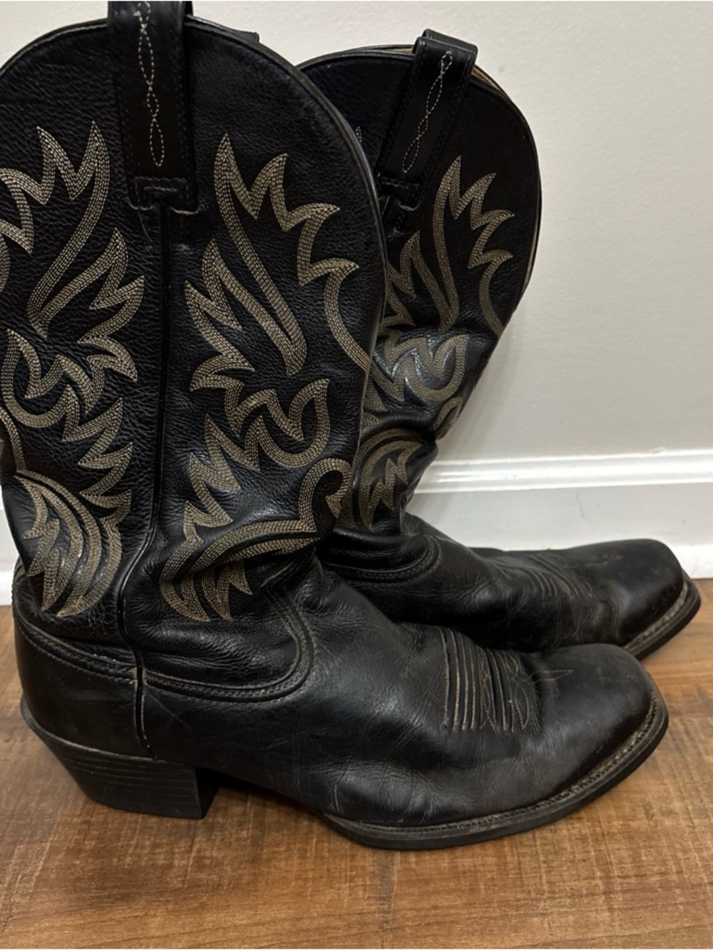 ARIAT Legend Black Deertan Cowboy Western Boots Style (35705) Mens Size 11 D